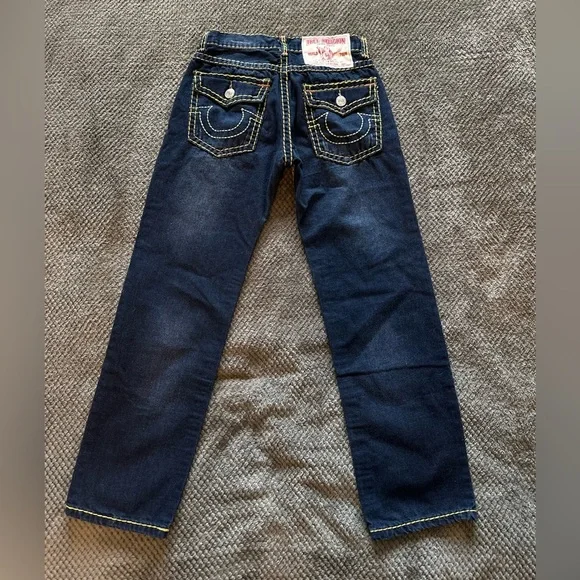 ✅Sold✅ True Religion Jeans Joey Big T Vintage USA Dark Wash Contrast Stitch - Picture 3 of 9